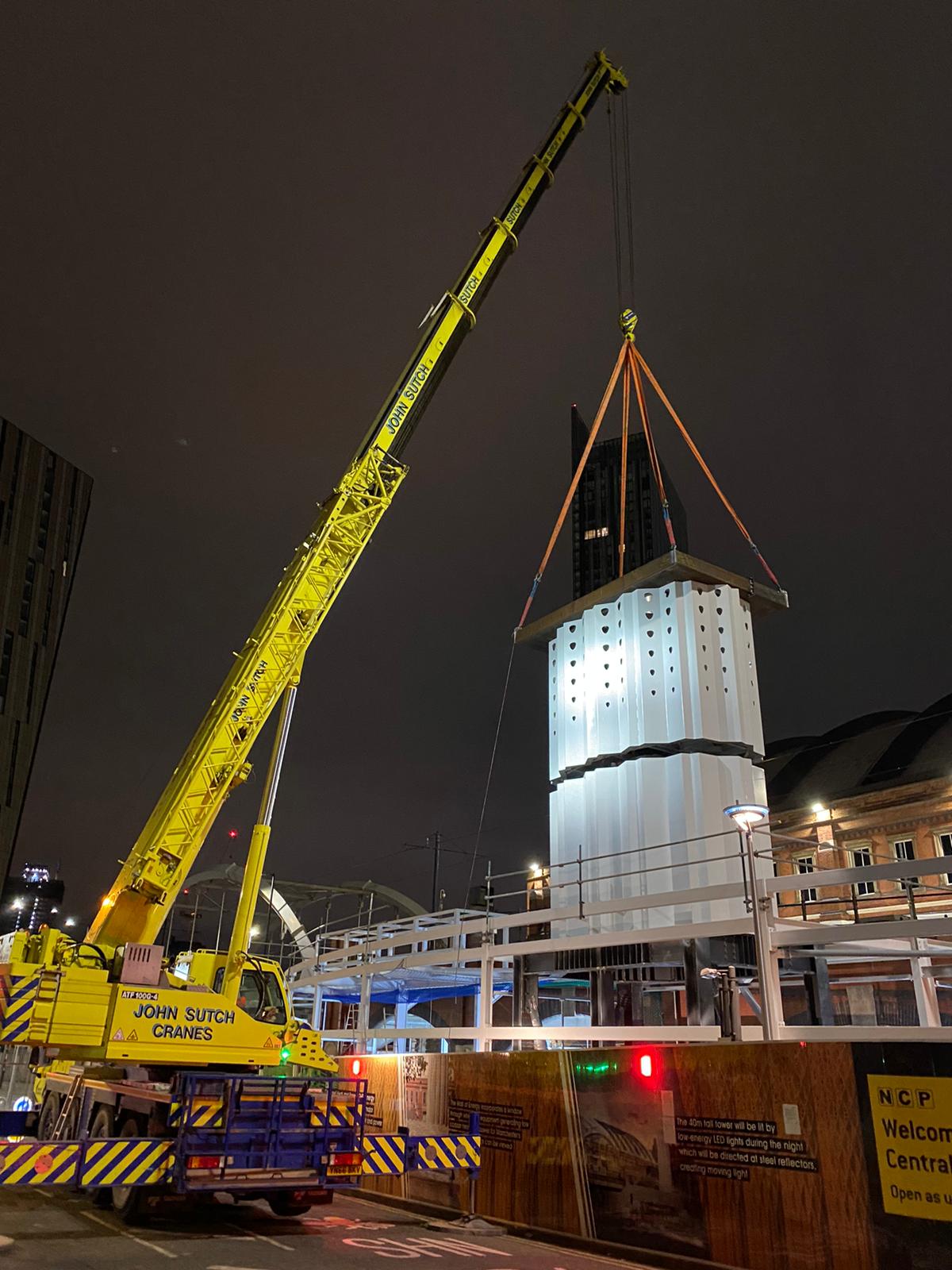 Tower of Light installed