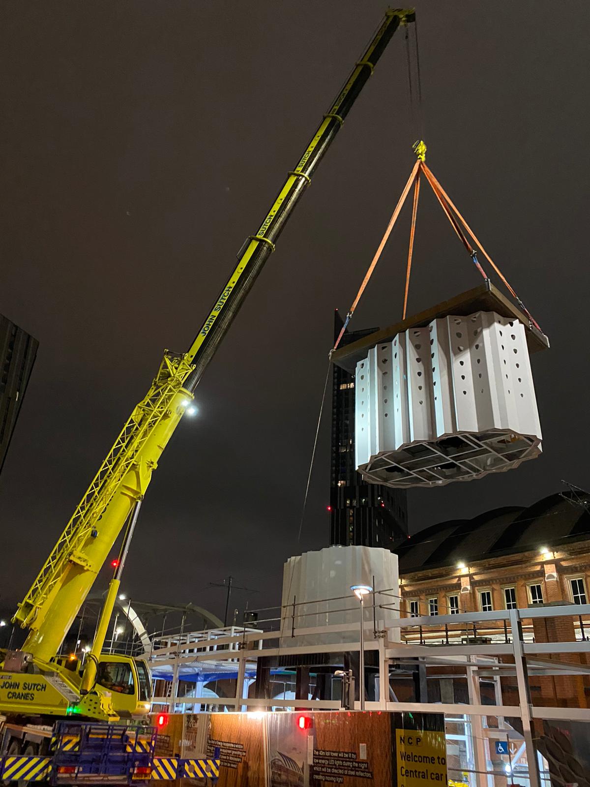 Tower of Light installed