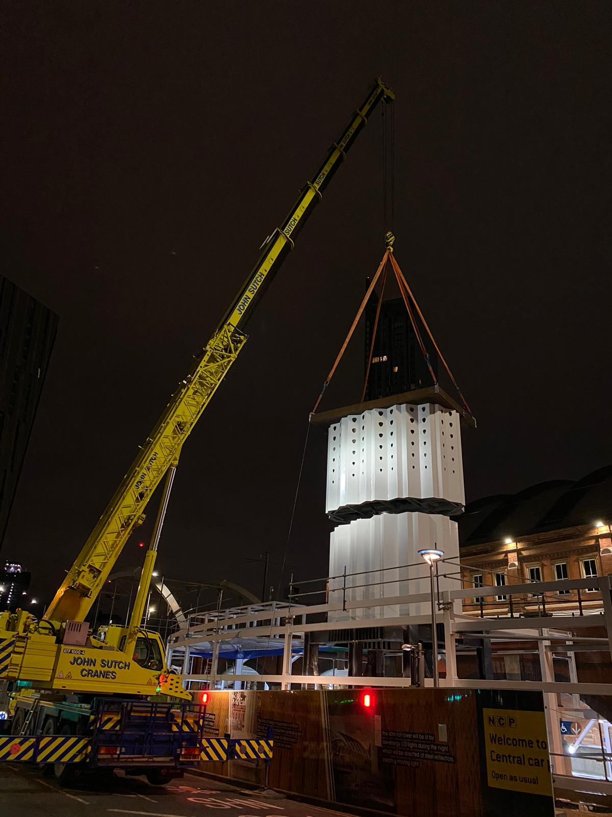 Tower of Light installed